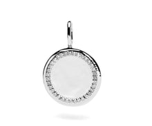 Load image into Gallery viewer, Diamond Halo & Sterling Silver Pendant