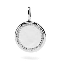 Load image into Gallery viewer, Diamond Halo & Sterling Silver Pendant