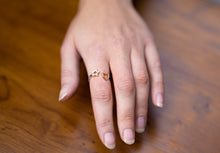 Load image into Gallery viewer, Open Diamond Star & Heart Ring