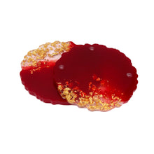 Load image into Gallery viewer, Red & Gold Specked Coasters