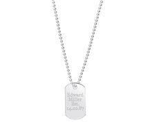 Load image into Gallery viewer, Men's Engravable Sterling Silver Dog Tag