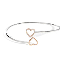 Load image into Gallery viewer, Diamond Open Heart Bangle