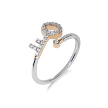 Load image into Gallery viewer, Limited Edition Open Diamond Key Ring In Silver & Gold