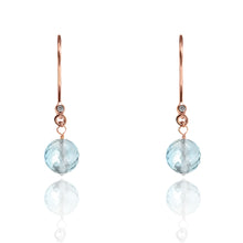 Load image into Gallery viewer, Aquamarine Drop Earrings March Birthstone