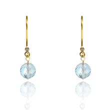Load image into Gallery viewer, Aquamarine Drop Earrings March Birthstone