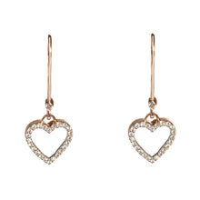 Load image into Gallery viewer, Heart to Heart Dangly Earrings In 18ct Gold