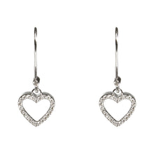 Load image into Gallery viewer, Heart to Heart Dangly Earrings In 18ct Gold