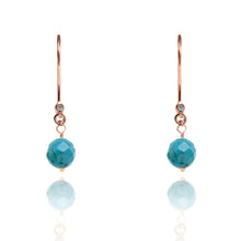 Load image into Gallery viewer, Turquoise Drop Earrings December Birthstone