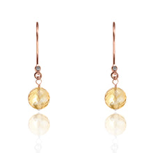 Load image into Gallery viewer, Yellow Topaz Drop Earrings November Birthstone