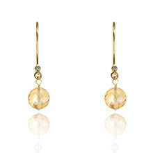 Load image into Gallery viewer, Yellow Topaz Drop Earrings November Birthstone