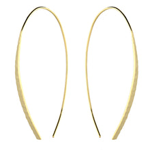 Load image into Gallery viewer, Long Yellow gold plated diamond earrings
