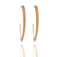 Load image into Gallery viewer, Long Damond Bali Earrings Gold Plated On Silver
