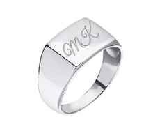 Load image into Gallery viewer, Men&#39;s Signet Ring/ Boy friend ring In Sterling Silver
