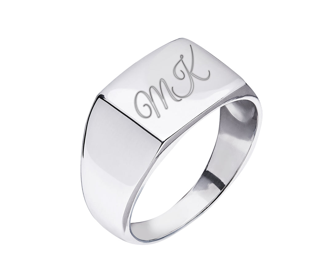 Men's Signet Ring/ Boy friend ring In Sterling Silver