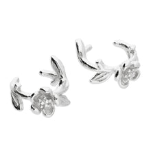 Load image into Gallery viewer, Yellow Gold-Plated Flower Ear Cuffs
