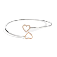 Load image into Gallery viewer, Diamond Open Heart Bangle
