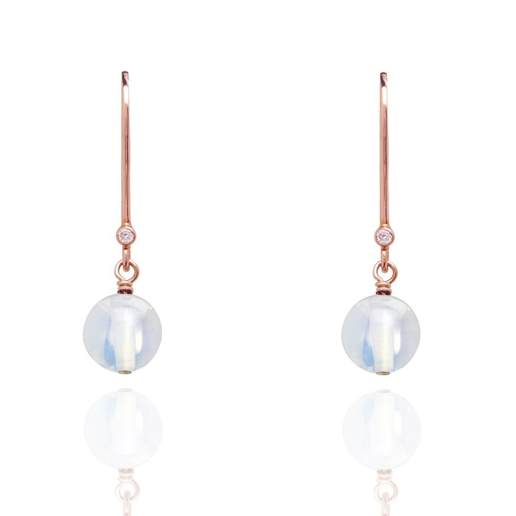 October Birthstone Earrings In Opal