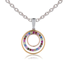 Load image into Gallery viewer, Trilogy Pendant with Multicolour Stones
