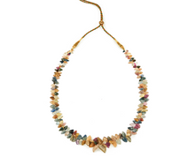 Load image into Gallery viewer, Multicolour Tourmaline Leaf Necklace
