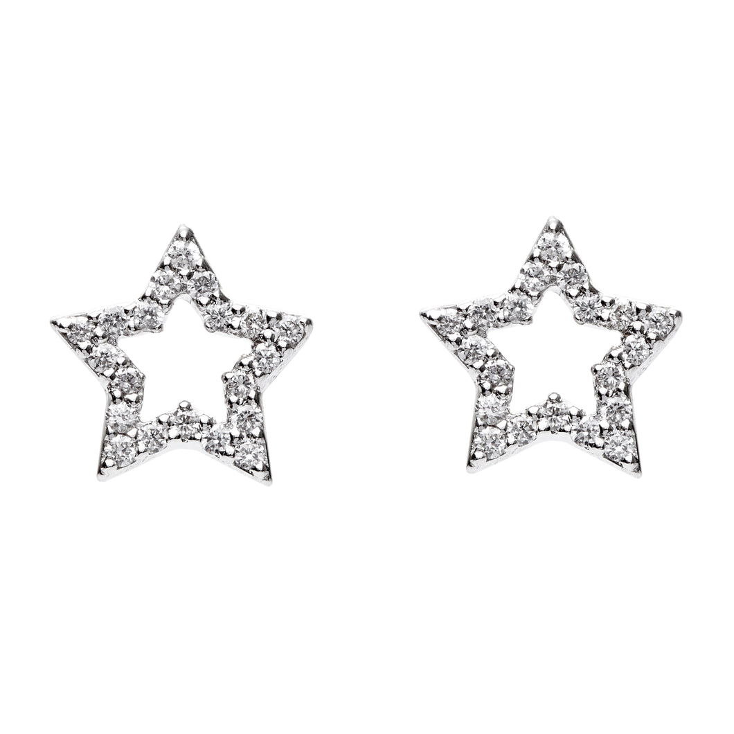 Twin Stars Diamond Earrings