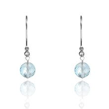 Load image into Gallery viewer, Aquamarine Drop Earrings March Birthstone
