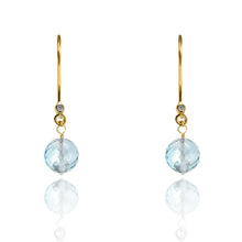 Load image into Gallery viewer, Aquamarine Drop Earrings March Birthstone
